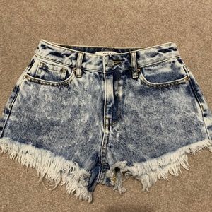 PACSUN HIGH WAISTED DENIM FESTIVAL SHORTS